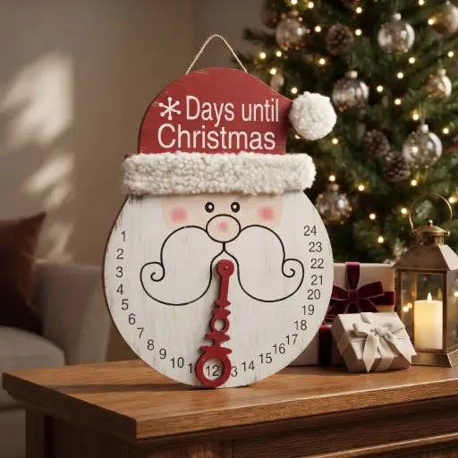 [CH26-WD22] 360 HOME CHRISTMAS MDF DECOR, 29*1.5*40,Christmas countdown / Advent calendar decoration