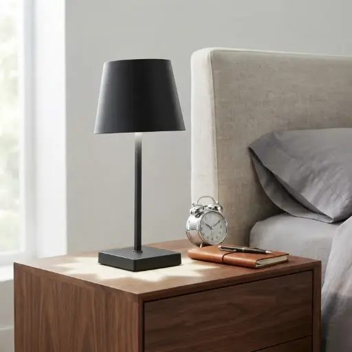 [MH-LAMP2] 360 HOME MY HOME TABLE LAMP ELEGANT AMBIENT WITH TORCH ON/OFF 10.5*10.5*26CM BLACK/GREY 5led+12led：warm whitE with torch 3*AA（not include）